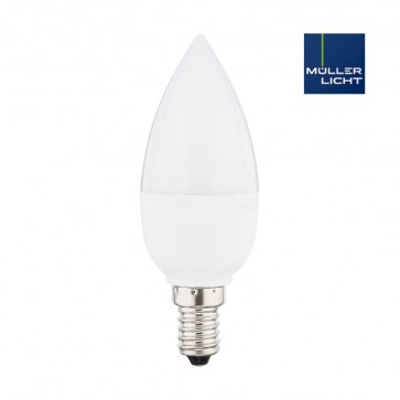 LED žárovka ve tvaru svíčky E14 Müller Licht 5,5 W teplá bílá barva světla